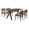 Armen Living Laredo and Lima 5 Piece Walnut Rectangular Dining Set SETLRDIWA5D - alternate 1